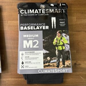 Climatesmart Cuddle Duds Mens XXL Performance Baselayer‎ Pant Contour Pouch 2 Pk